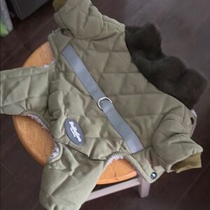 Doggie Design Quilted Green Pet Jacket / NWOT